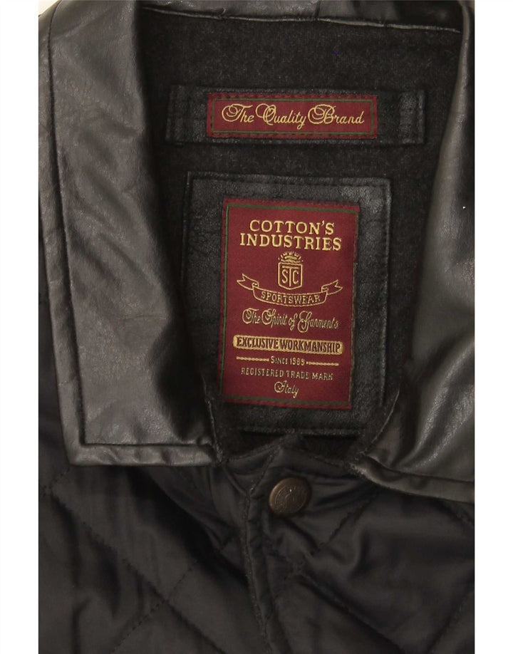 Gilet trapuntato da uomo di Cotton's Industries UK 38 medio nero