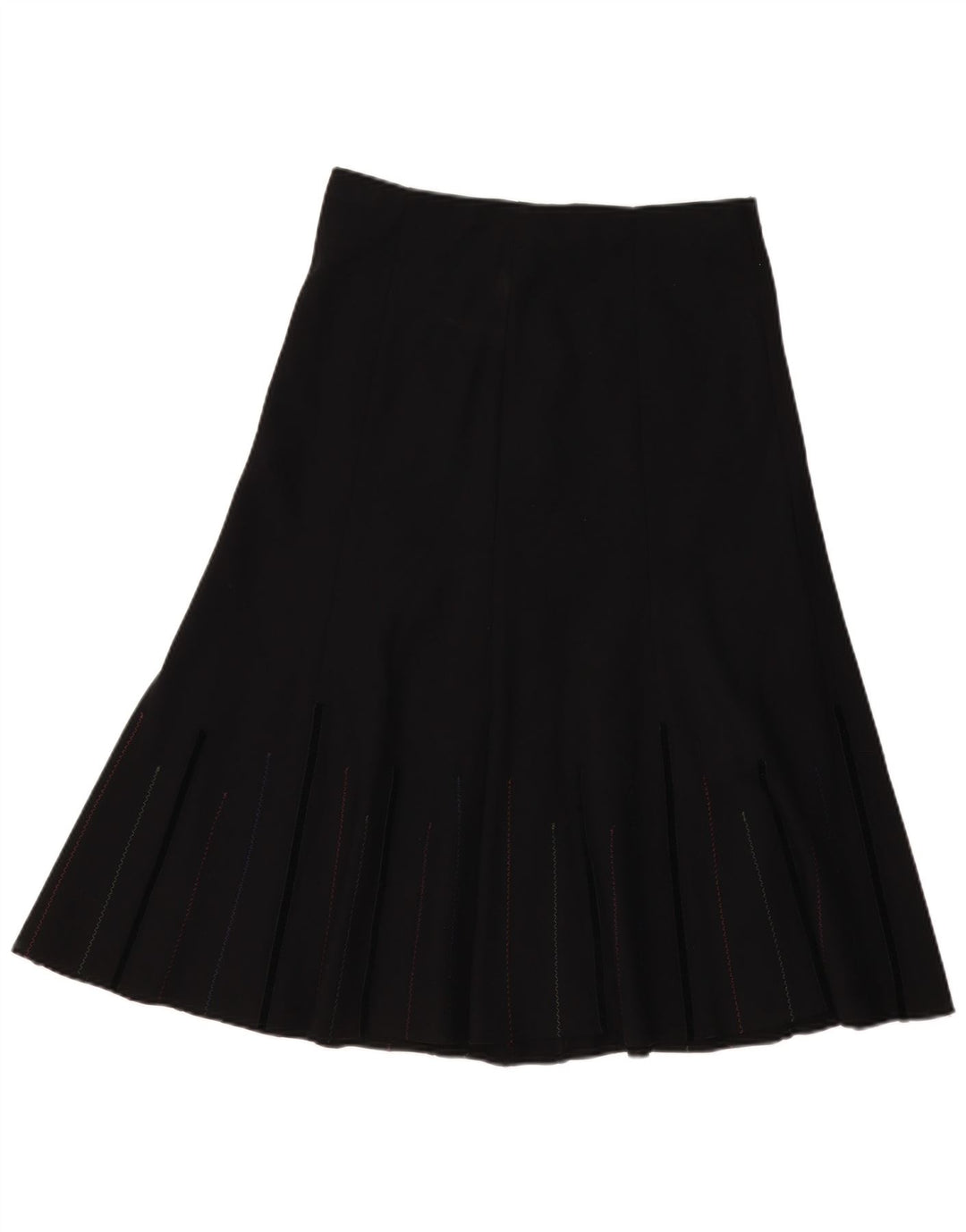 Gonna a trapezio da donna Marks & Spencer UK 12 media W32 poliestere nero