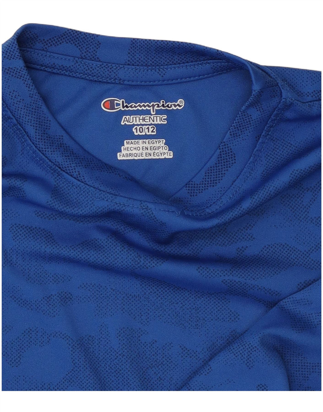 T-shirt da ragazzo Champion Top 10-11 anni mimetica blu
