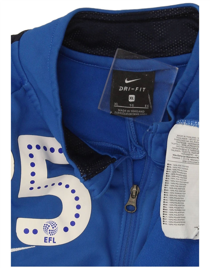 Maglia da ginnastica Nike Dri Fit Graphic Pullover da uomo XL Blu Colourblock