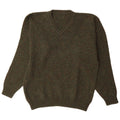 Maglione vintage da uomo con scollo a V XL color kaki