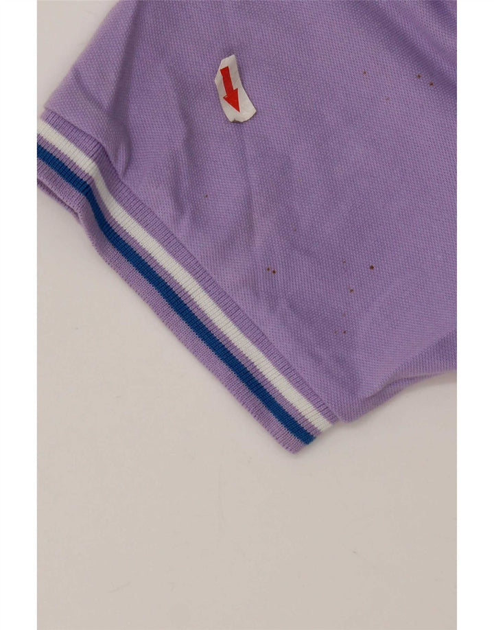 Polo Kappa da uomo in cotone viola medio