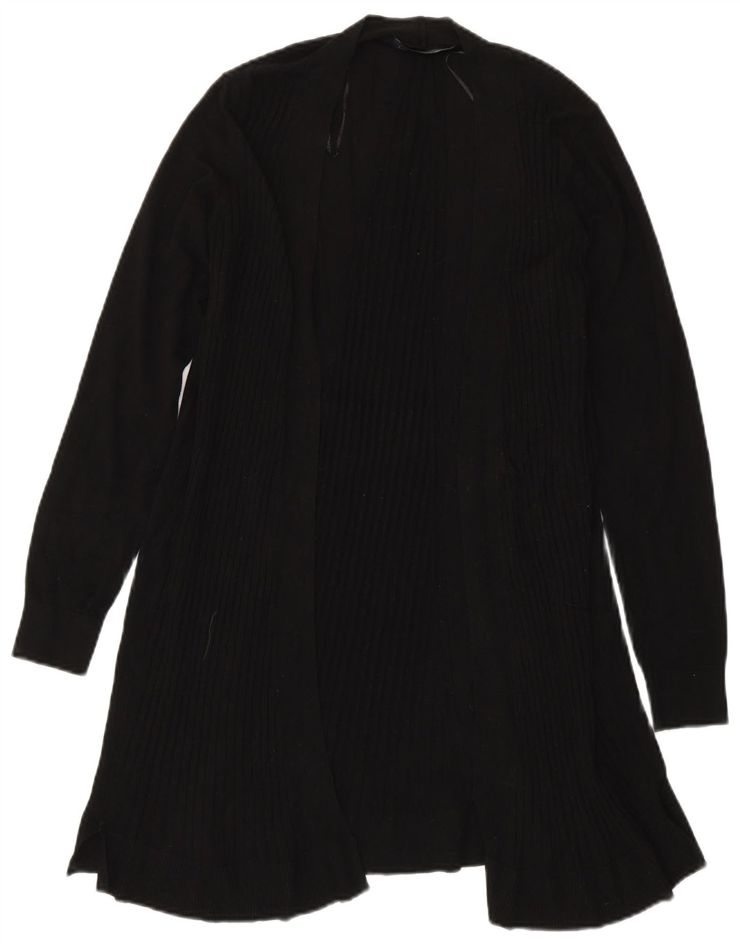 Maglione cardigan aperto lungo da donna Marks & Spencer UK 14 medio nero