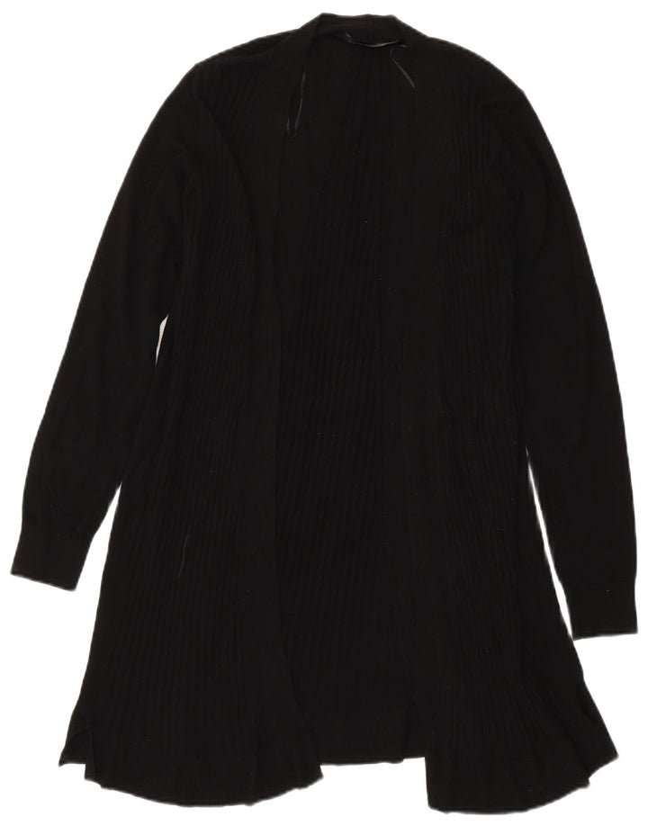 Maglione cardigan aperto lungo da donna Marks & Spencer UK 14 medio nero