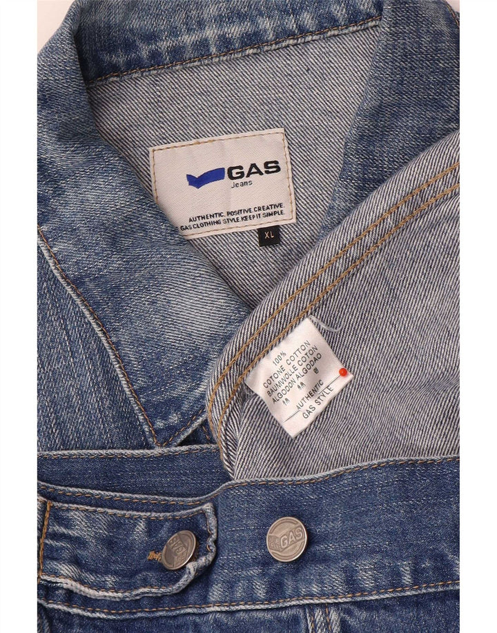 Giacca di jeans da uomo Gas UK 42 XL Cotone blu
