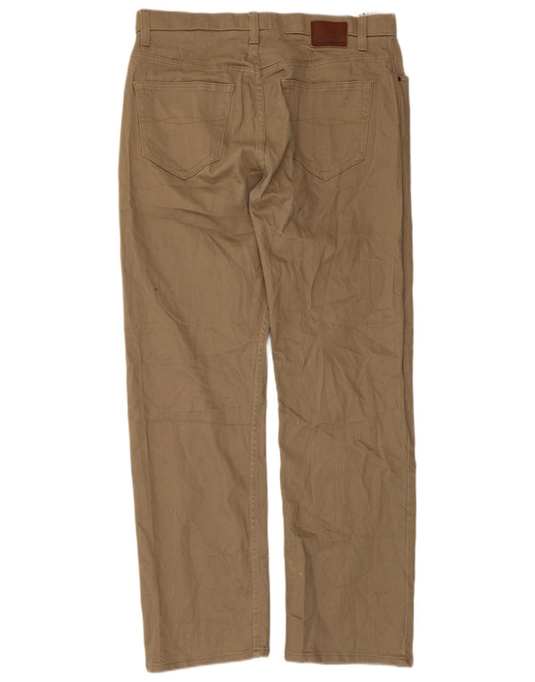 Pantaloni casual dritti Marks & Spencer da uomo blu Harbour W36 L31 Beige