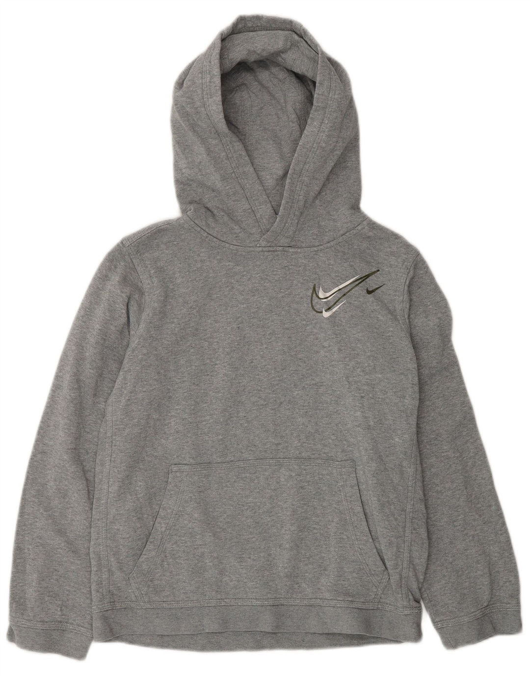 Maglione con cappuccio NIKE per ragazzi 12-13 anni, cotone grigio grande