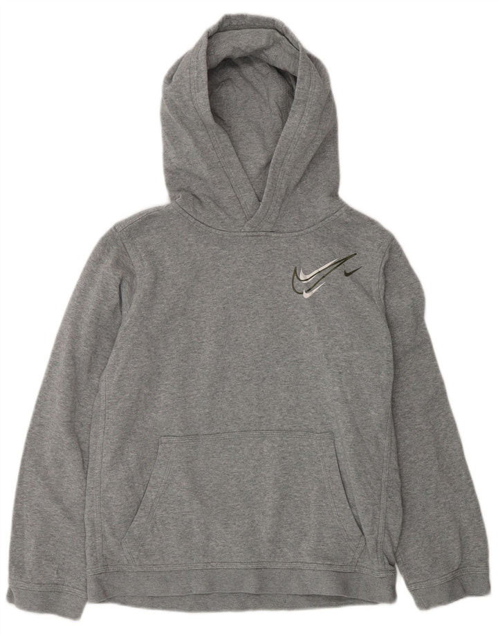 Maglione con cappuccio NIKE per ragazzi 12-13 anni, cotone grigio grande