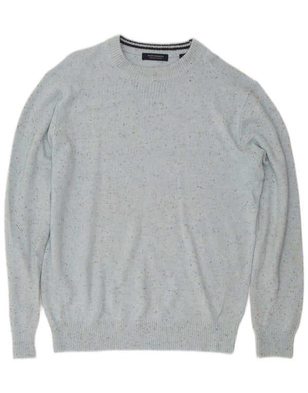 Maglione da uomo girocollo Scotch & Soda XL in viscosa screziata blu