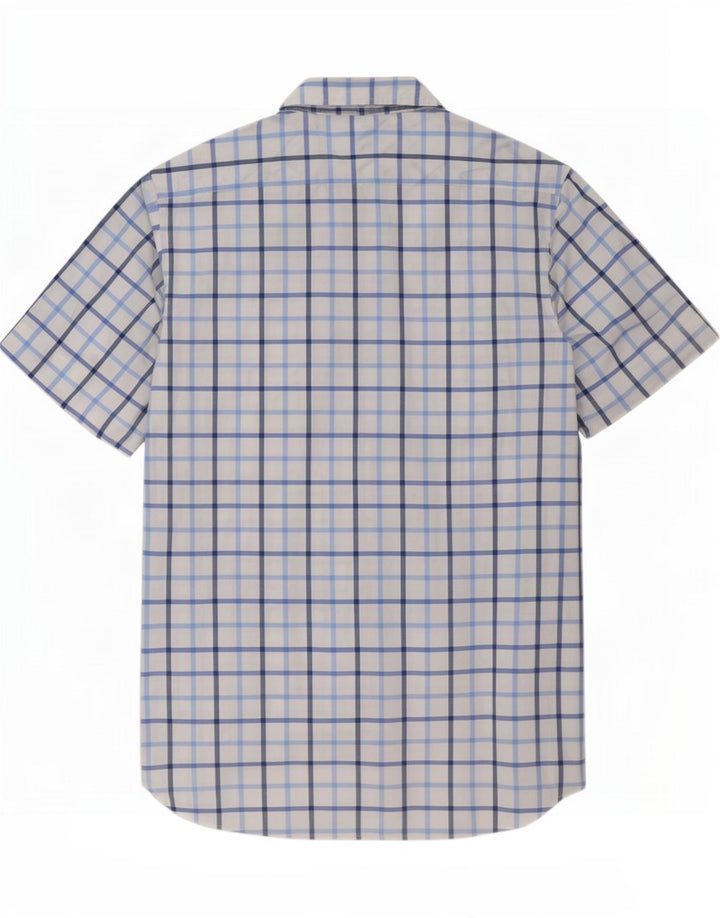 Camicia a maniche corte da uomo Tommy Hilfiger in cotone a quadri bianco medio