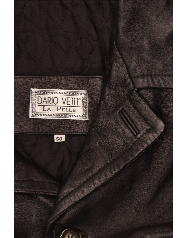 Giacca in Pelle Uomo Dario Vetti IT 50 Large Pelle Nera