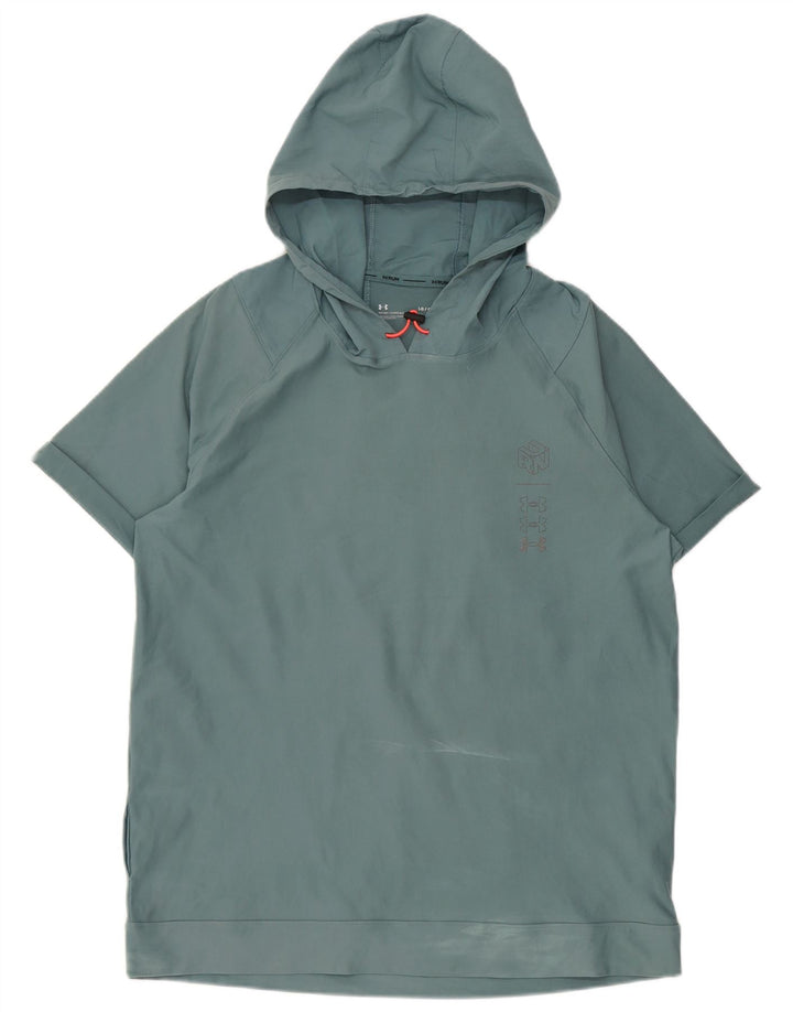 Tuta da uomo Under Armour con cappuccio pullover Top Large turchese elastan