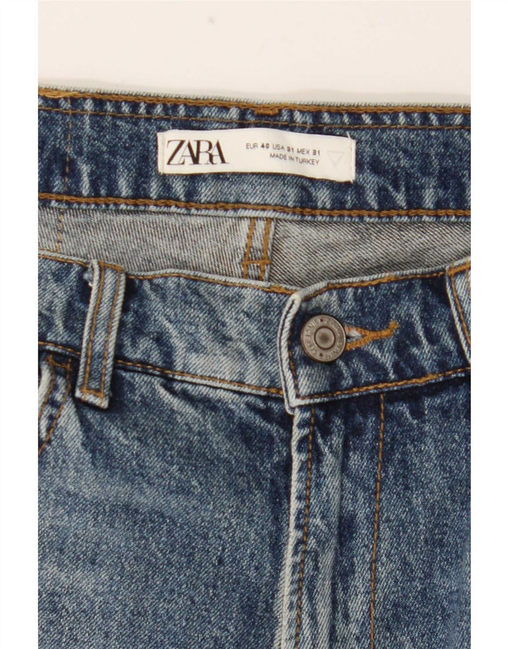 Pantaloncini di jeans invecchiati Zara da uomo EU 40 medi W31 blu