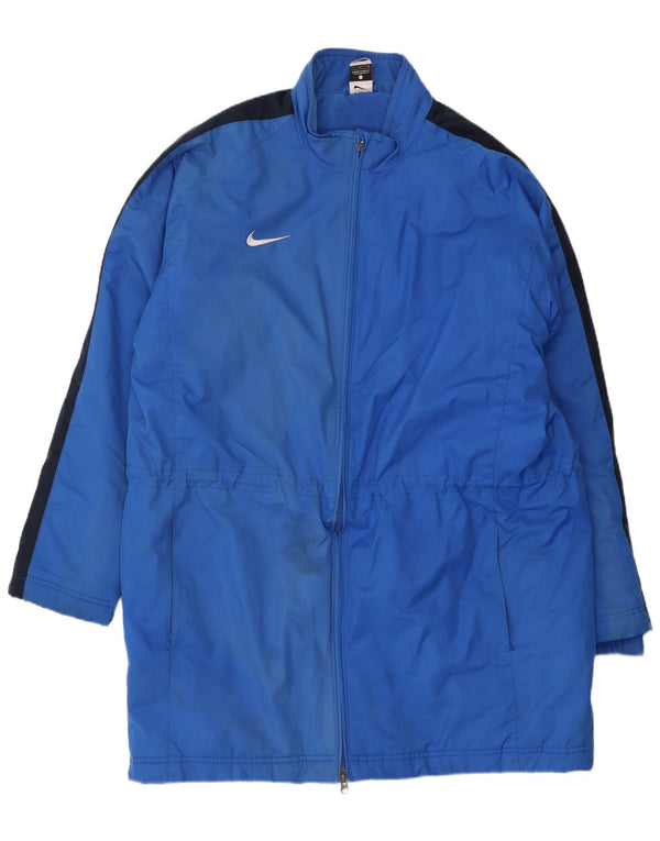Nike Giacca a vento grafica da uomo UK 40 Large Blu Colourblock Poliestere