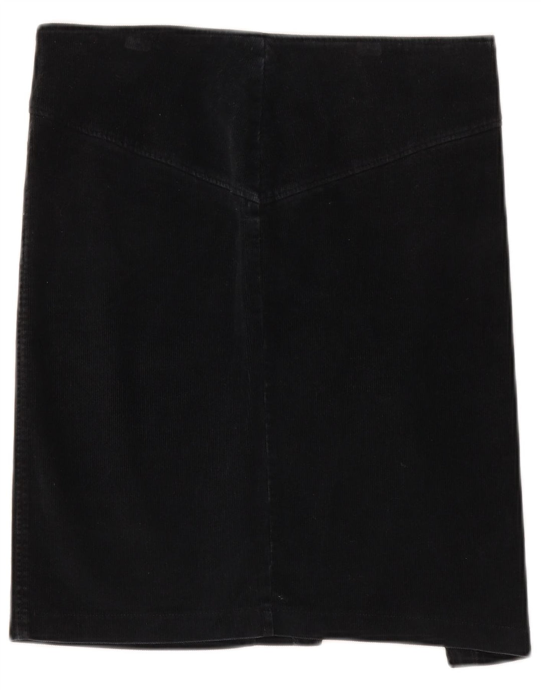 Gonna Benetton Donna in Velluto a Coste IT 42 Media W32 Cotone Nero