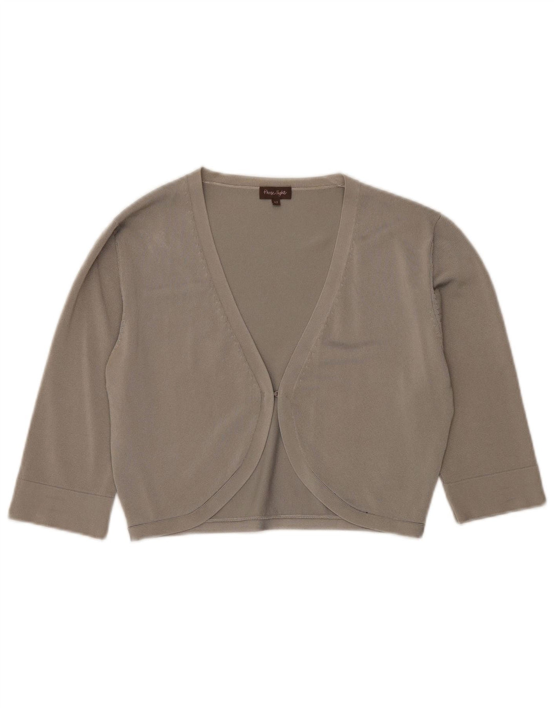 PHASE EIGHT Maglione cardigan corto con maniche a 3/4 da donna UK 12 Grigio medio