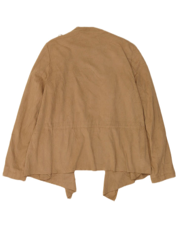 Maglione cardigan asimmetrico oversize da donna Zara UK 10 piccolo Beige