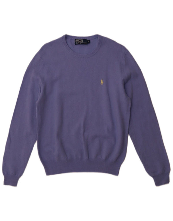 POLO RALPH LAUREN Maglione da uomo girocollo piccolo in lana merino viola