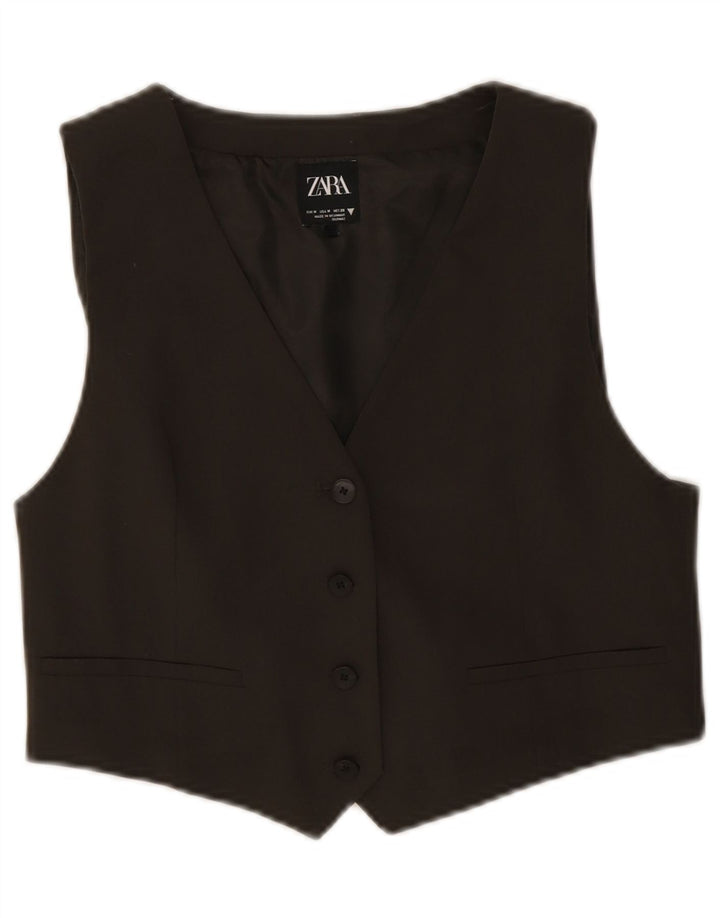 Gilet corto da donna Zara UK 12 poliestere kaki medio