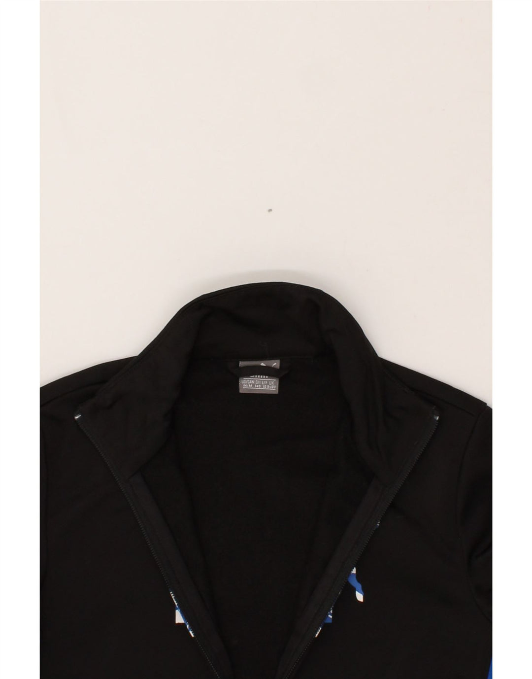 PUMA Boys Graphic Tracksuit Top Jacket 9-10 Years Black Colourblock Vintage Puma and Second-Hand Puma from Messina Hembry 