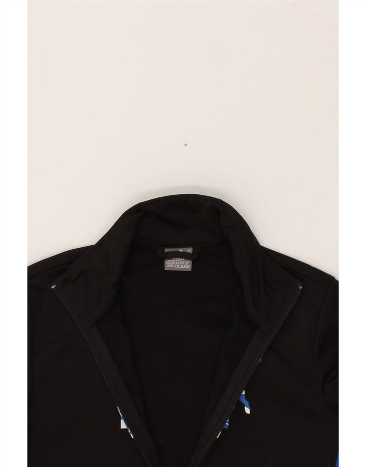 PUMA Boys Graphic Tracksuit Top Jacket 9-10 Years Black Colourblock Vintage Puma and Second-Hand Puma from Messina Hembry 