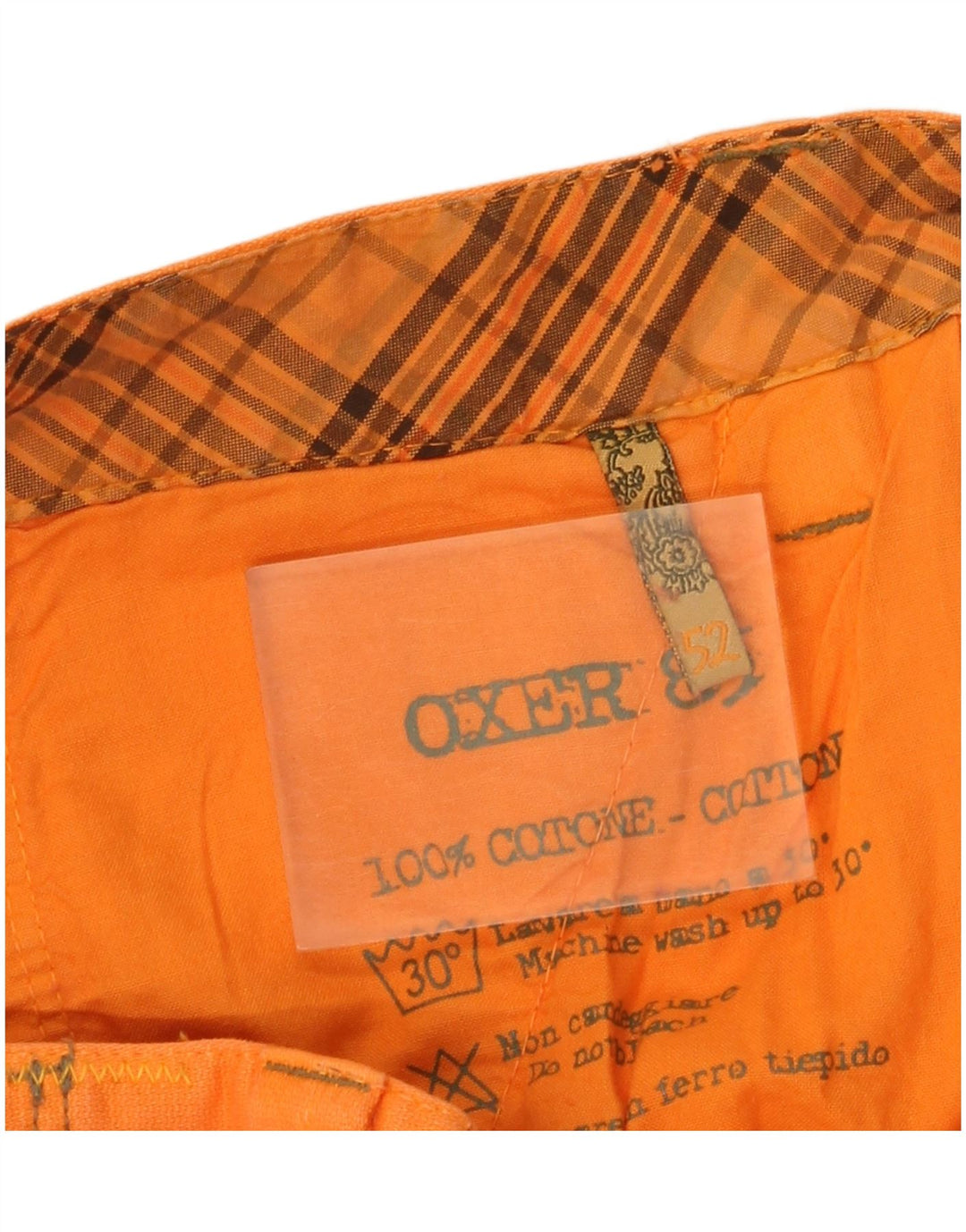 Pantaloncini cargo da uomo OXER IT 52 XL W36 Cotone arancione