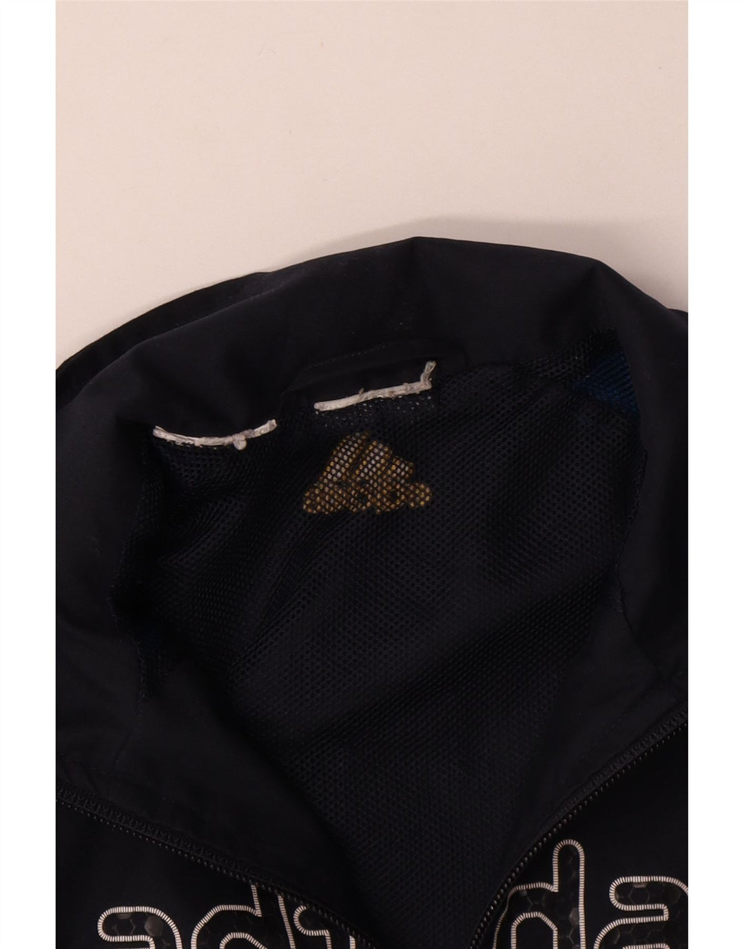 Giacca da ginnastica grafica ADIDAS per ragazzi 7-8 anni, color block nero