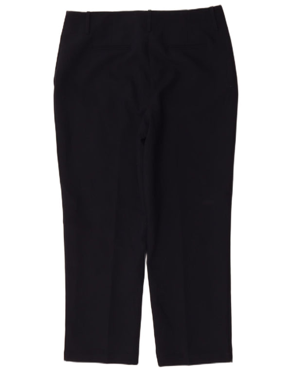 Marks & Spencer Womens Straight Suit Trousers UK 16 Large W34 L29 Navy Blue