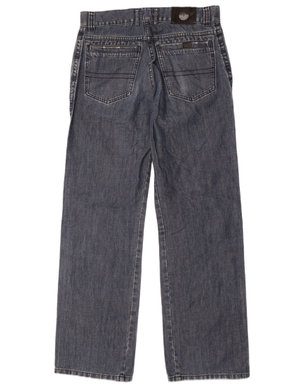 Jeans Straight Uomo Trussardi IT 48 Medio W32 L34 Blu Cotone