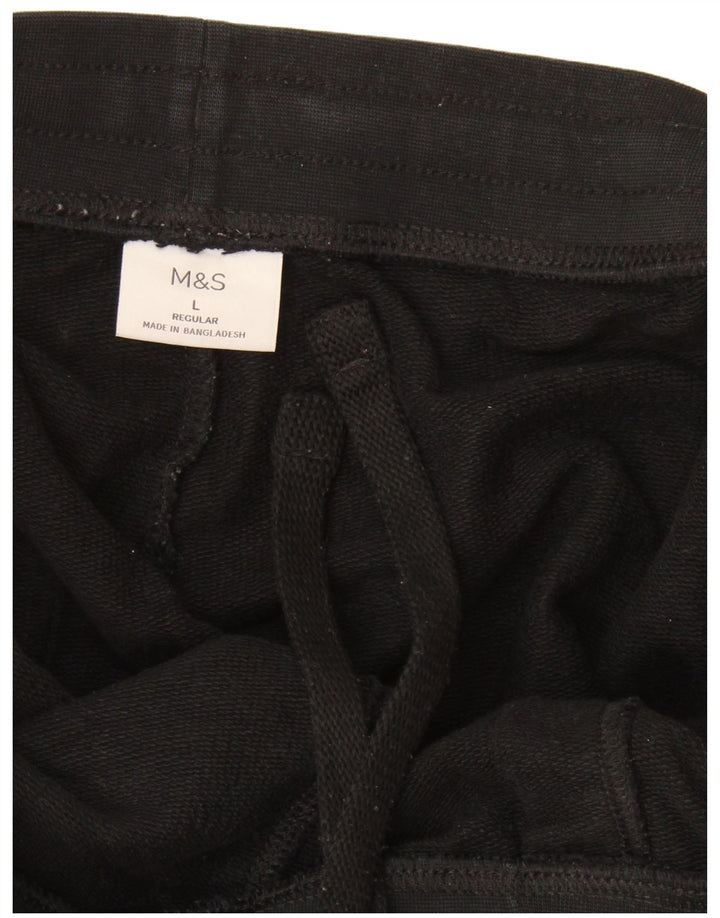 Pantaloni da tuta regolari da uomo Marks & Spencer grandi neri