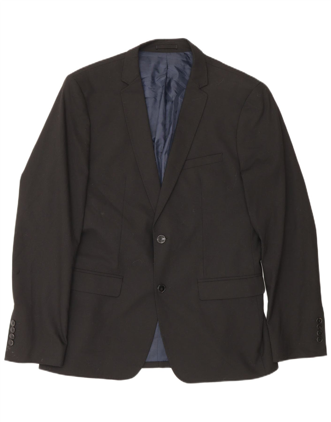Giacca blazer a 2 bottoni da uomo Zara EU 50 poliestere nero medio