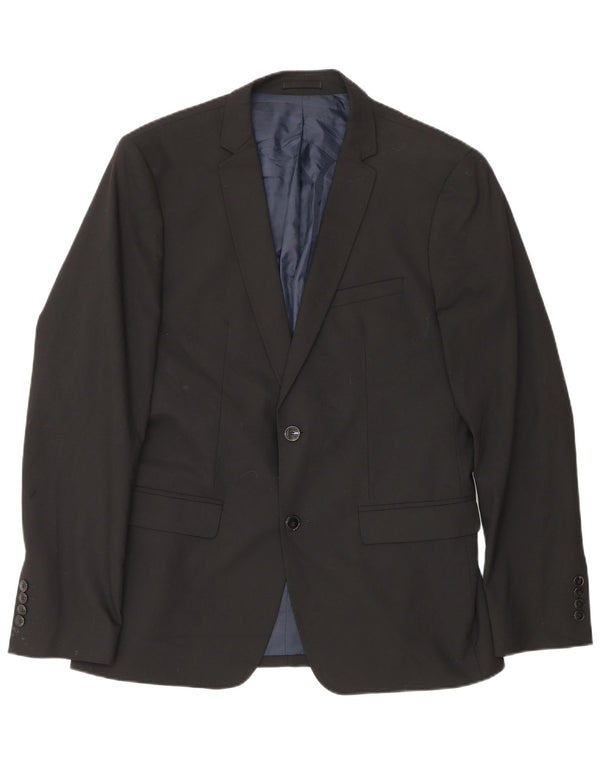 Giacca blazer a 2 bottoni da uomo Zara EU 50 poliestere nero medio