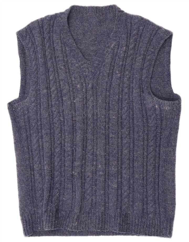 Canotta vintage da uomo, canotta media blu navy