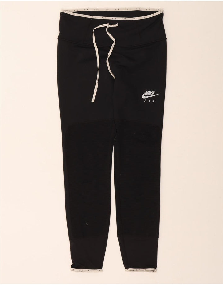 NIKE Womens Graphic Tracksuit Trousers UK 12 Medium Black Polyester Vintage Nike and Second-Hand Nike from Messina Hembry 