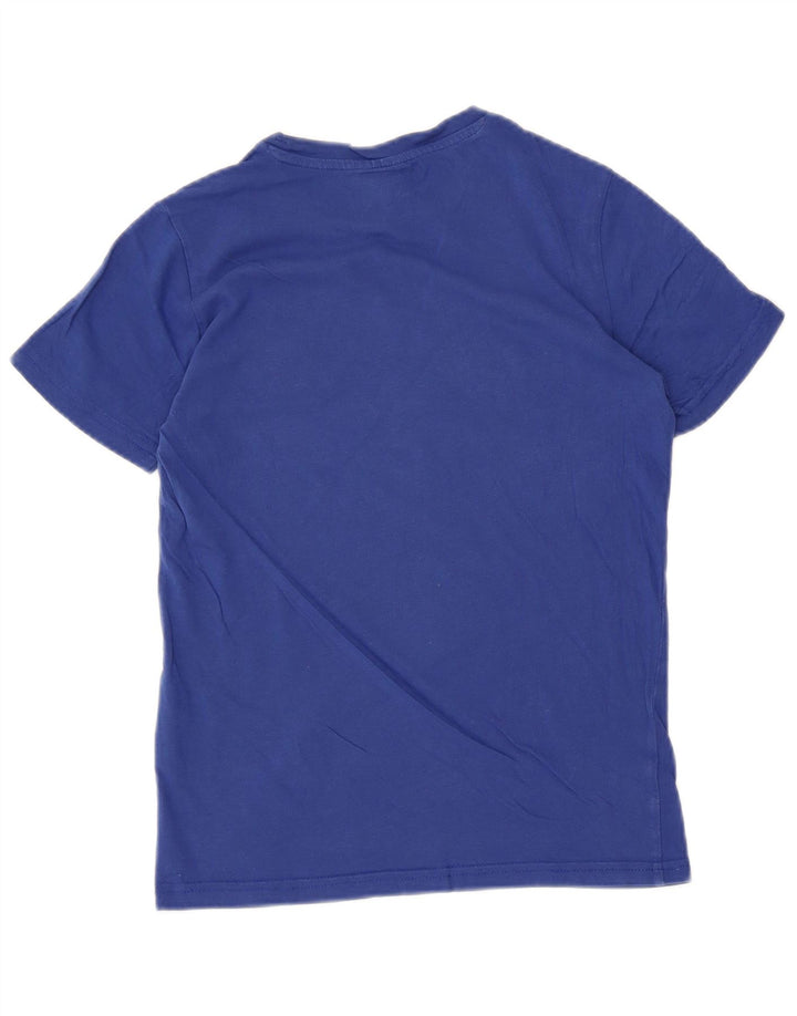 CHAMPION Boys Graphic T-Shirt Top 9-10 Years Medium Blue Cotton