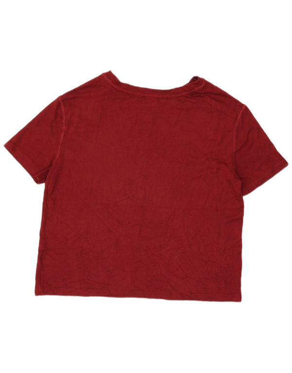 T-shirt da donna Marks & Spencer Top UK 14 Viscosa bordeaux media