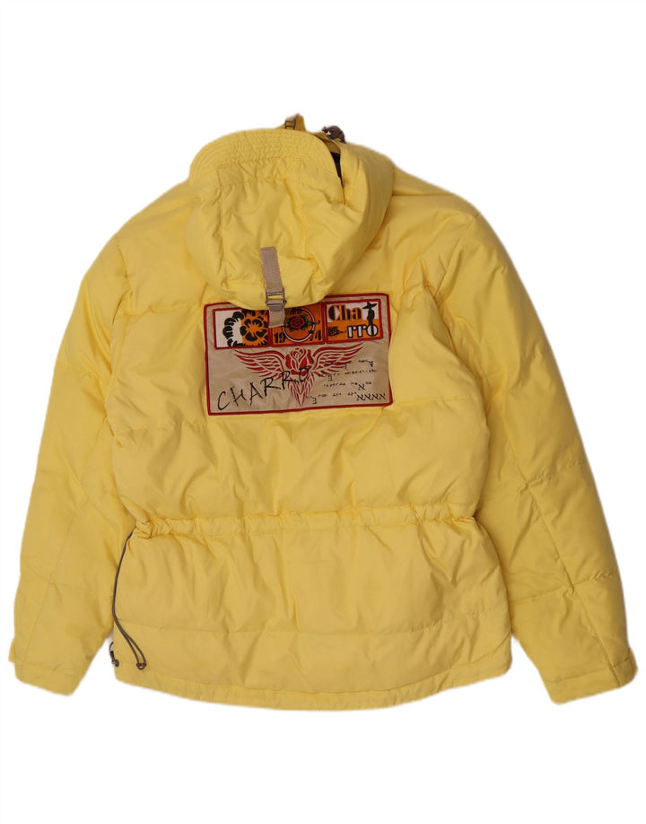 Giacca imbottita con cappuccio grafico da uomo Charro UK 36 Small Poliestere giallo