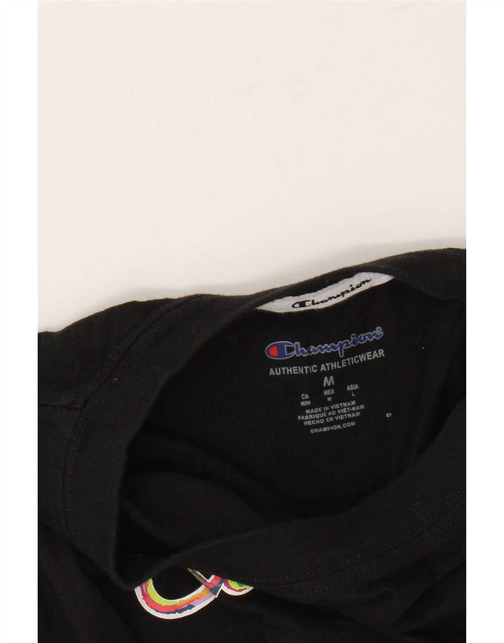 T-shirt grafica da donna Champion Top UK 12 Medium Nera