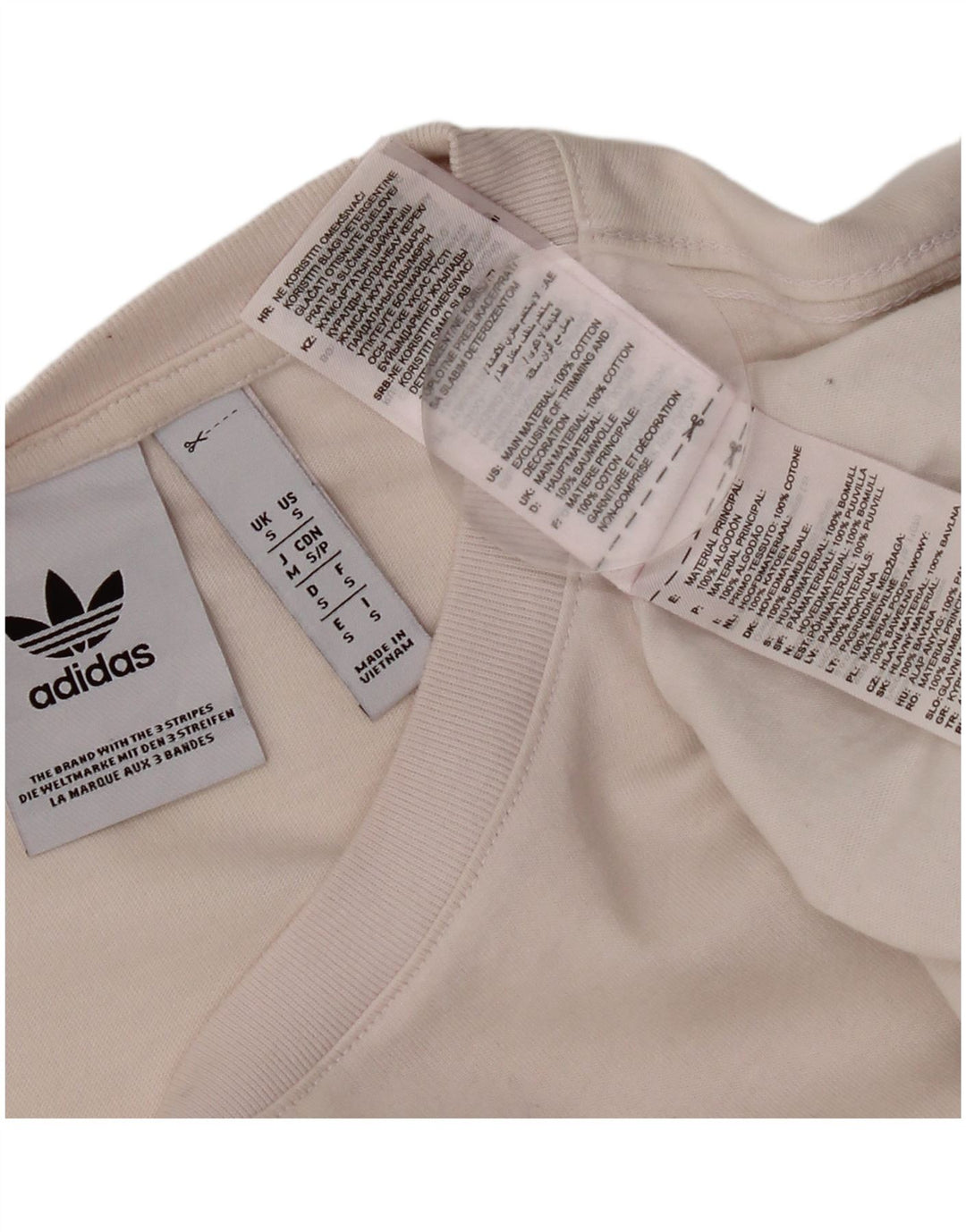 T-shirt grafica da uomo Adidas Top piccola in cotone bianco
