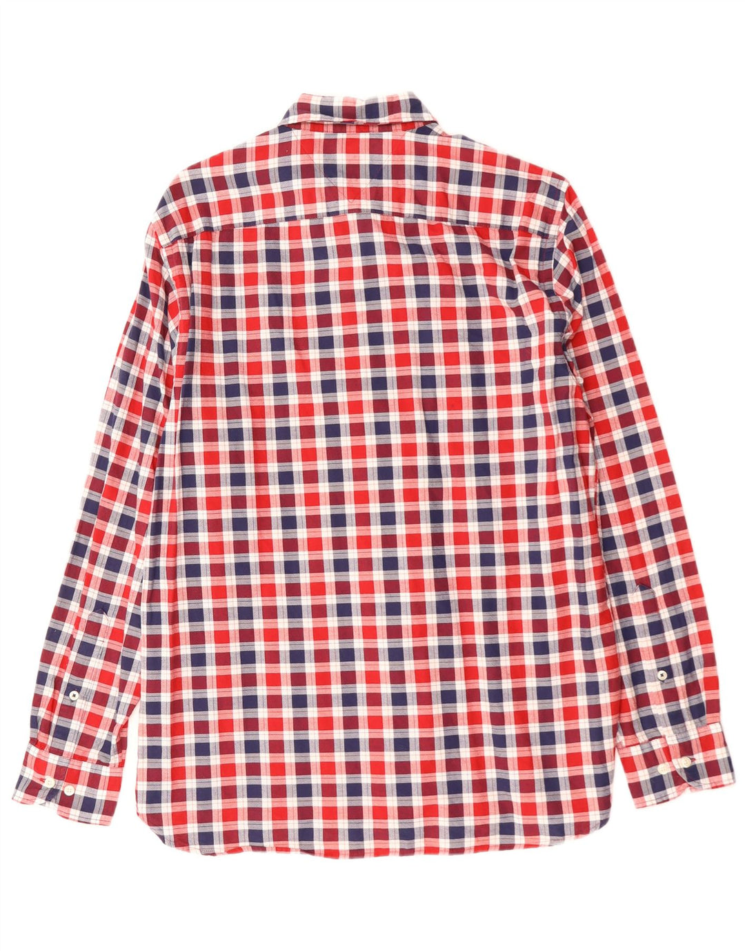 TOMMY HILFIGER Camicia da uomo vestibilità regolare in cotone a quadretti rosso medio