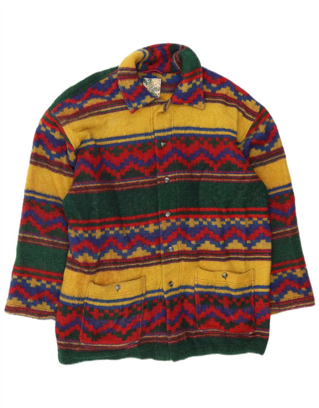 Cappotto giacca a vento da uomo Akah Tex UK 39/40 Medio multicolore geometrico