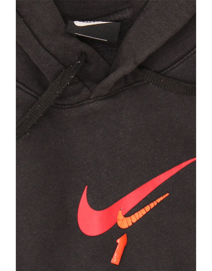 Felpa con cappuccio grafica Nike da uomo in cotone nero medio