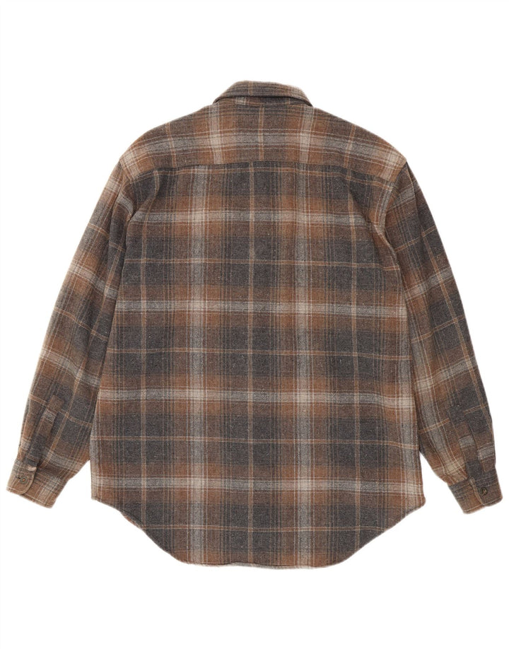Camicia da uomo in flanella Stefanel a quadri marrone medio