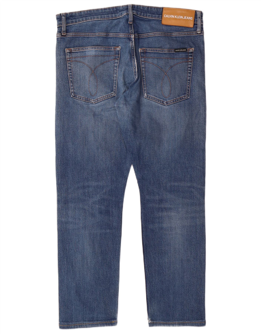 Jeans slim da uomo Calvin Klein W34 L28 cotone blu