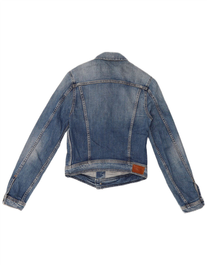 Giacca in denim corta da donna PEPE Jeans UK 8 piccola in cotone blu