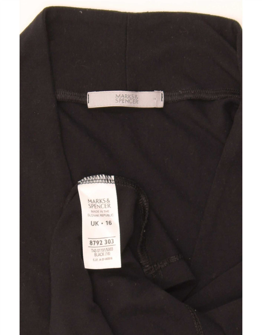 Canotta da donna Marks & Spencer UK 16 grande in viscosa nera