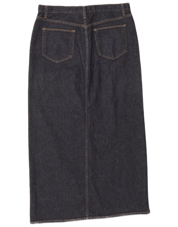 Gap Womens Maxi Denim Skirt US 12 Large W34 Navy Blue Cotton