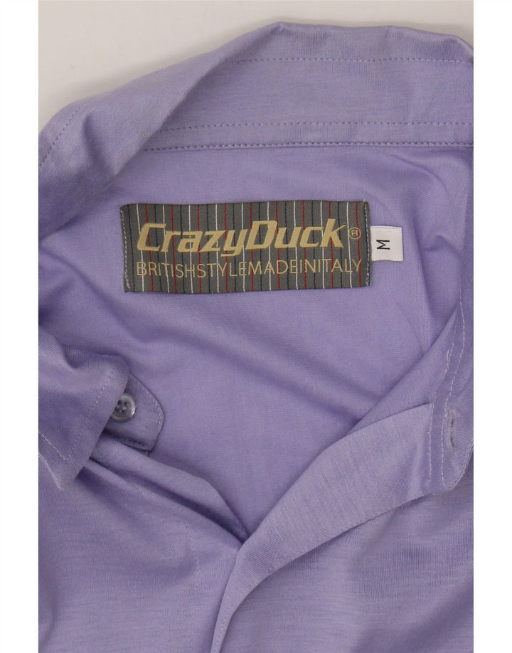 CRAZY DUCK Mens Shirt Medium Purple Cotton Vintage Crazy Duck and Second-Hand Crazy Duck from Messina Hembry 