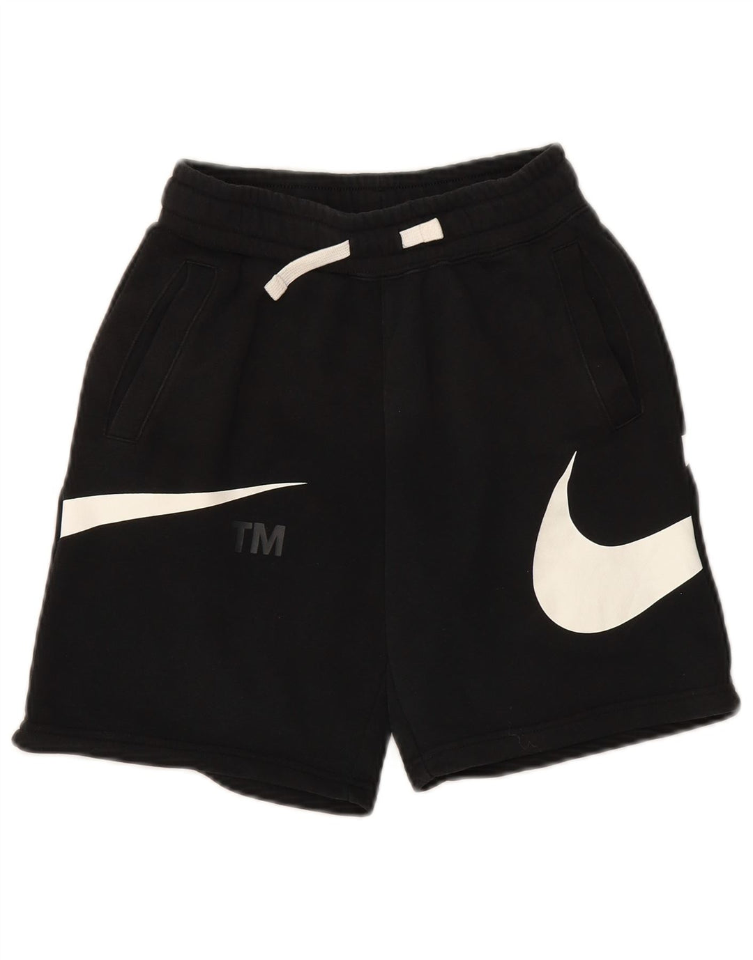 Pantaloncini sportivi con grafica NIKE da ragazzo 10-11 anni, cotone nero medio