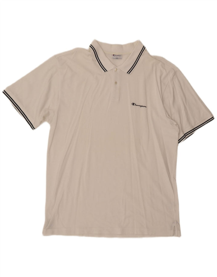 Polo da uomo CHAMPION 2XL cotone bianco